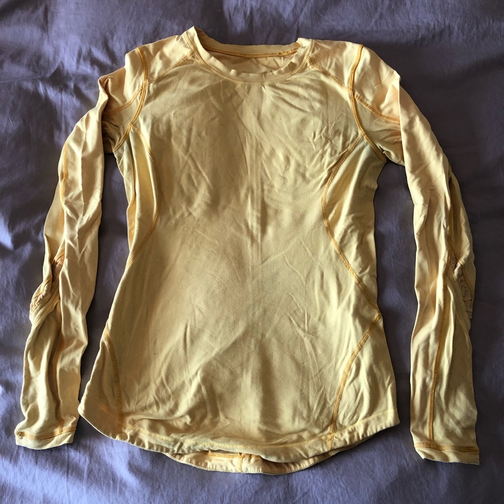 Lululemon yellow long sleeve shirt. Size 6.